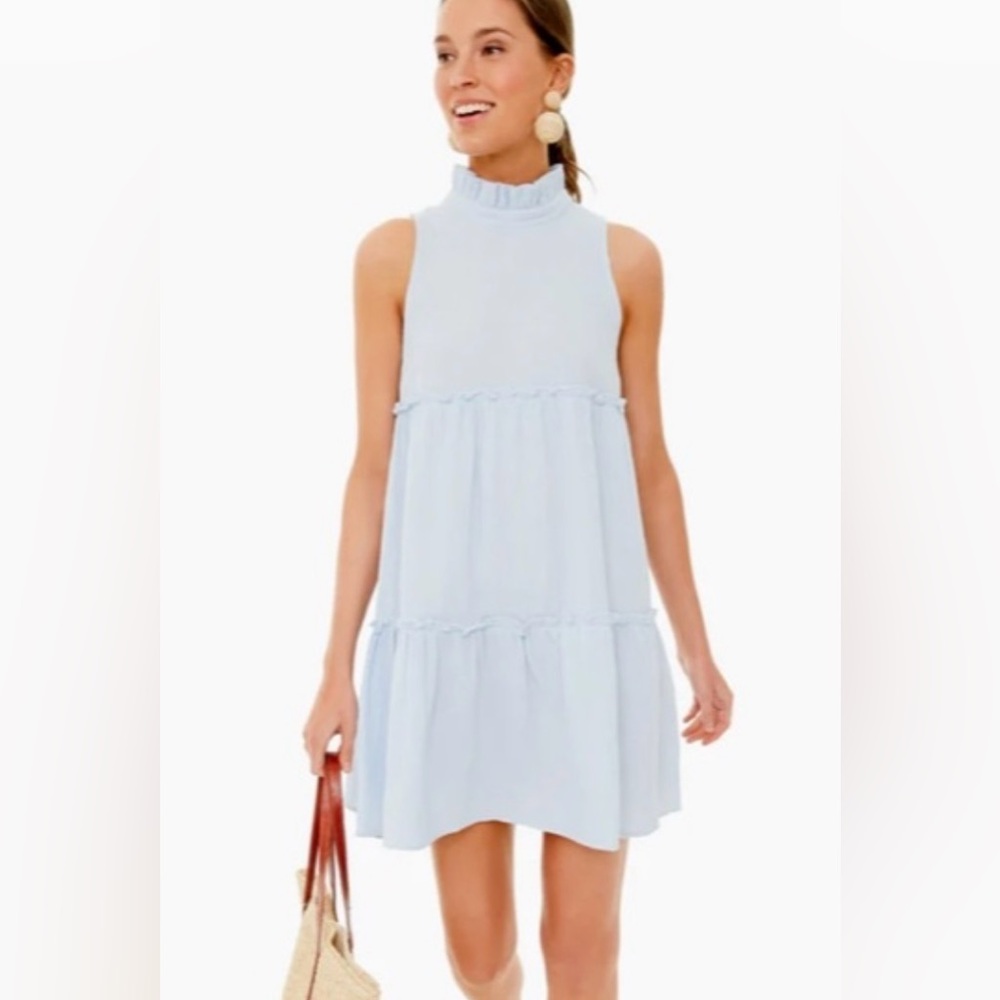 Tuckernuck Pomander Place Powder Blue Gauze Mini Dress